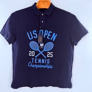 Polo Ralph Lauren US Open 2025 Tennis Championships Polo Shirt Navy Mens XL NWT